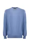 Fay Cotton Yarn Sweater In Blue