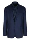 Fay Two-button Peak-lapel Jacket In Blue