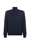 Fay High-collar Turtleneck Sweater In Blue
