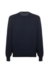 Fay Wool Crewneck Sweater In Blue