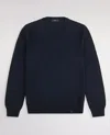 Fay Round-neck Pullover In Wool In Blue