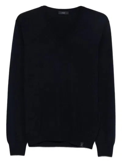 Fay Sweaters In Blue