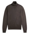 Fay Regular-fit. Fin. 12 Maglia Collo Alto In Lana Rasata. Sweater In Brown