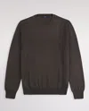 Fay Round-neck Pullover In Wool In Brown