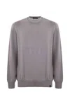 Fay Regular-fit. Fin. 12 Maglia Girocollo In Lana Rasata. Sweater In Gray