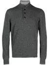 Fay Anthracite Grey Virgin Wool Sweater In Gray
