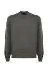 Fay Crew Neck Sweater In Green