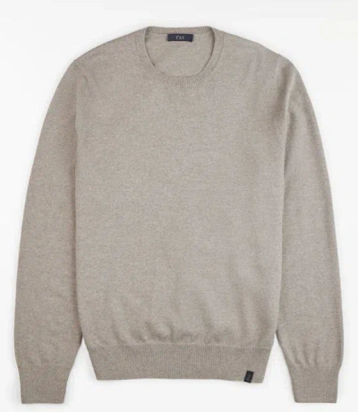 Fay Jumper In Beige Merinos Wool Knit In Multicolor
