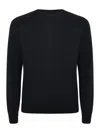 Fay Black Virgin Wool Sweater In Multicolor