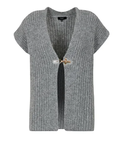 Fay Sweaters Silver In Gray