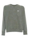 Fay Green Military Sweatshirt In Beige