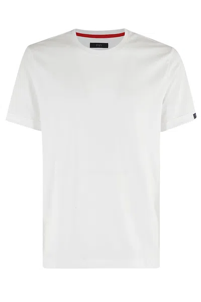 Fay T-shirt Blue Tag In Bianco