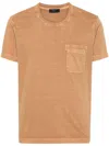 Fay Frosted T-shirt In Beige