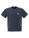 Fay Appliqué-logo Cotton T-shirt In Blue