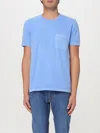 Fay T-shirt Jersey Satinata T-shirt In Sky Blue