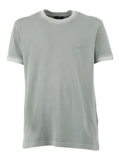 Fay Short Sleeve Piquet Frosted T-shirt In Green
