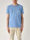 Fay T-shirt Jersey Satinata T-shirt In Azzurro