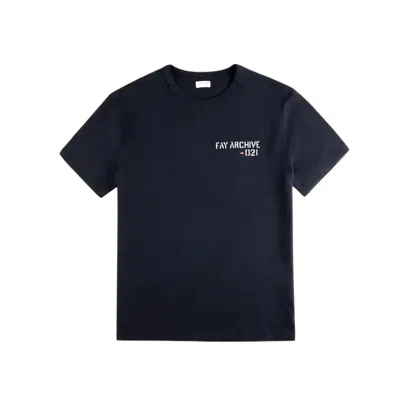 Fay T-shirt Man  - T-shirt In Jersey -  Archive - Blue