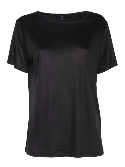 Fay T Shirt Manica Corta In Black