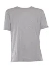 Fay Cotton T-shirt With Contrasting Color Collar In Brown