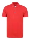 Fay Polo Shirt With Embroidered Logo In Red