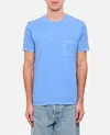 Fay T-shirt Jersey Satinata T-shirt In Sky Blue