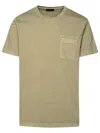 Fay Pocket Crew Neck T-shirt In Verde Salvia