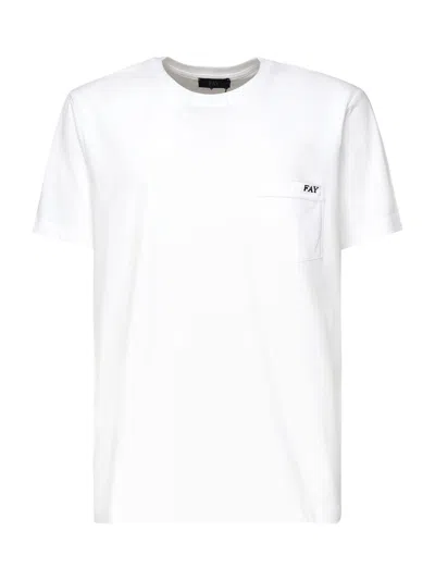 FAY T-SHIRT WITH EMBROIDERED LOGO