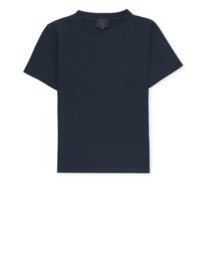 Fay Kids' T-shirt With Logo In Blue