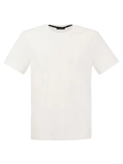 Fay T-shirt With Logo Embroidery In White