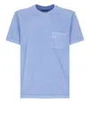 Fay T-shirt Jersey Satinata T-shirt In Light Blue