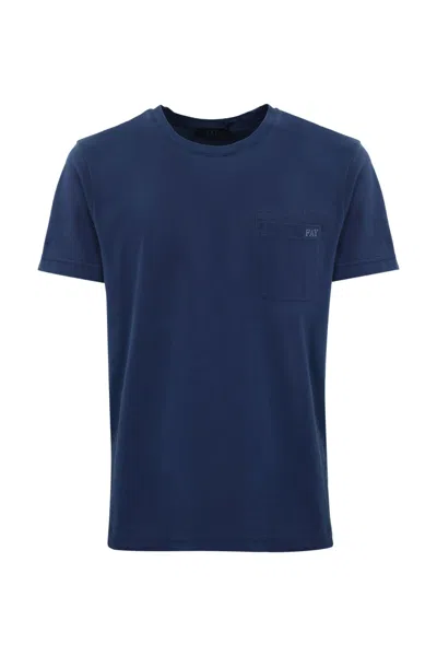 Fay T-shirt With Pocket In Blu