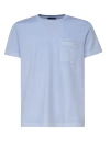 Fay T-shirt With Pocket In Light Blue