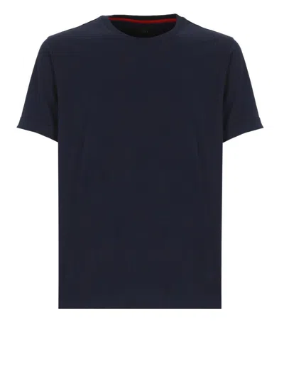 Fay Logo-patch Cotton T-shirt In Black