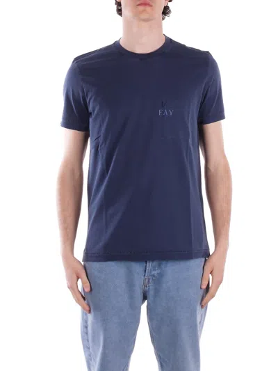 Fay T-shirts And Polos In Baltic Scuro Blu