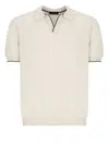 Fay Polo-collar T-shirt In Beige