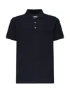 Fay Logo-embroidered Short-sleeved Polo Shirt In Black