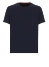 Fay T-shirt With Logo Embroidery In Blue