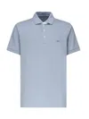 Fay Logo-embroidered Short-sleeved Polo Shirt In Blue