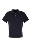 Fay Men Short-sleeved Cotton Polo Shirt In Blue