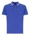 Fay Stripes Db Collar Polo In Blue