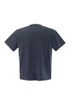 Fay T-shirt With Logo Embroidery In Blue