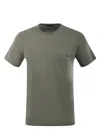 Fay Cotton Logo T-shirt In Green