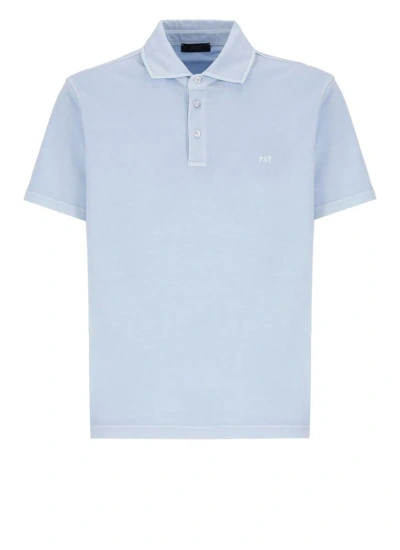 Fay Polo T-shirt In Cotton In Blue