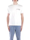 Fay Logo Print Jersey T-shirt In Neve Bianco