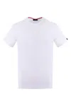 Fay Logo-patch Cotton T-shirt In White