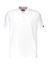 Fay Collared Polo Shirt In Crisp Cotton In White
