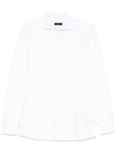 Fay Long-sleeve White Jersey Shirt With Embroidered Logo