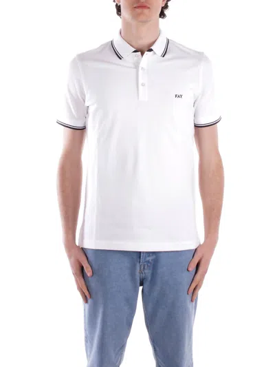 Fay T-shirts And Polos White In Bianco Chiari E Naturali