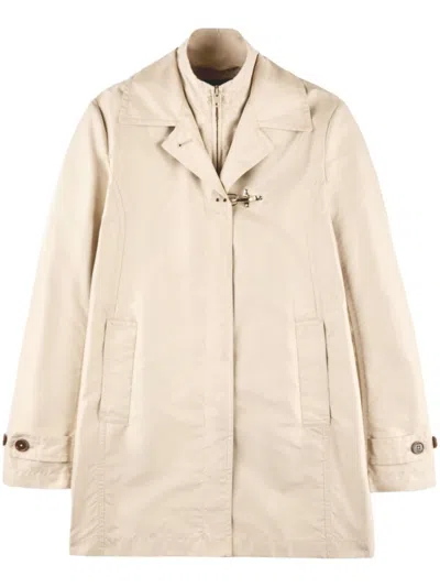 Fay Tailored Beige Jacket With Notched Collar